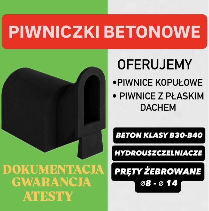 PIWNICA GOTOWA PIWNICZKA Betonowa Schron Ziemianka Cała Polska