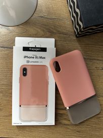 Etui Spiegen - iPhone Xs Max różowe, silicone