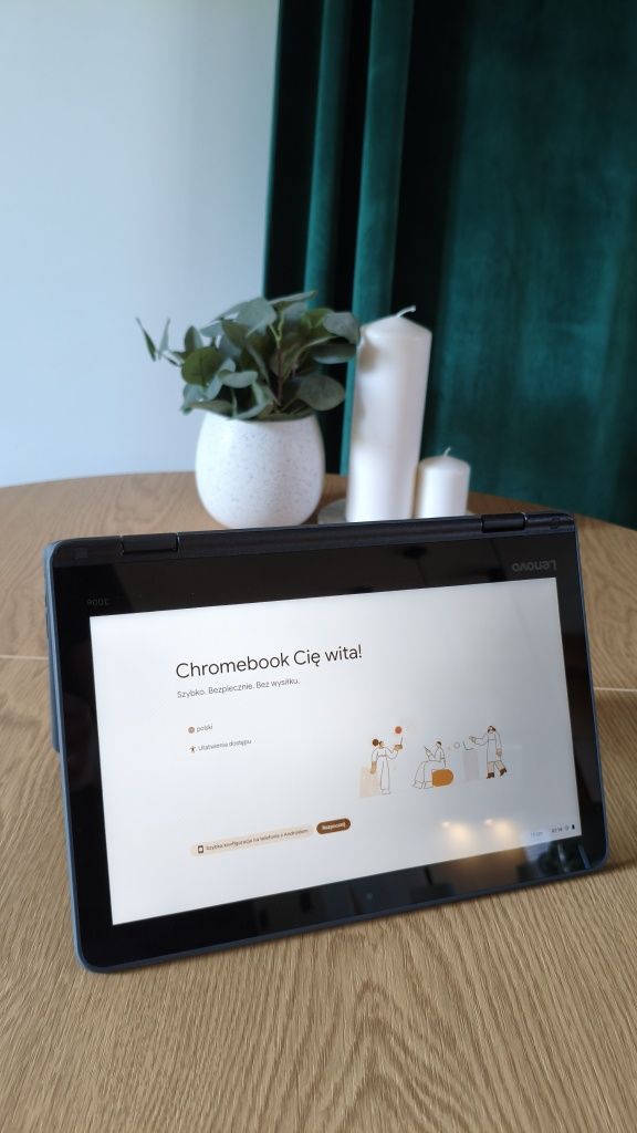 Dotykowy 12 cali laptop tablet Chromebook Lenovo 300e 4/32GB
