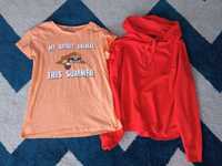 Koszulka i bluza pomarańczowe S XS