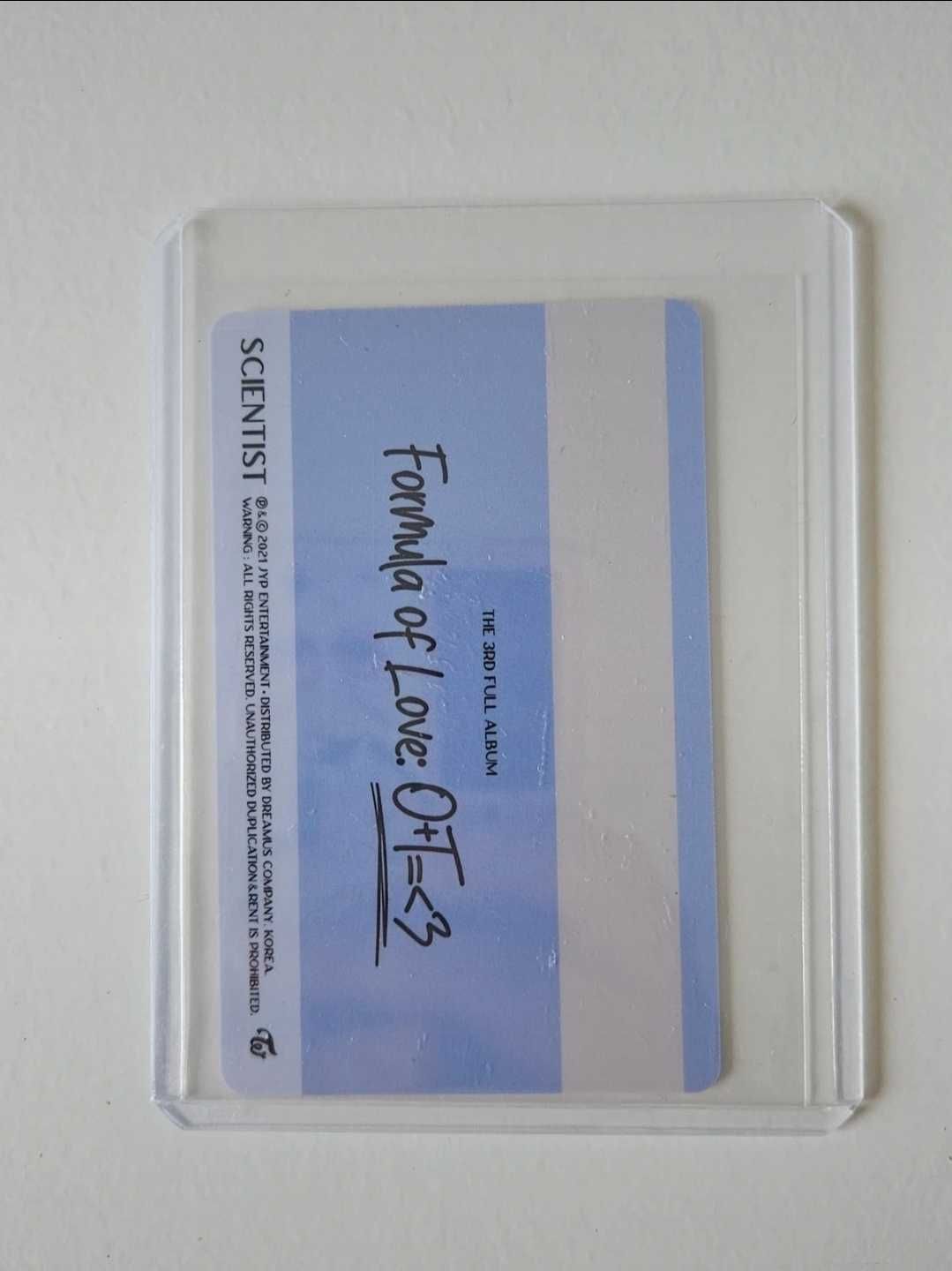 Twice Formula of Love: O+T=< 3 - Scientist

ID Cards