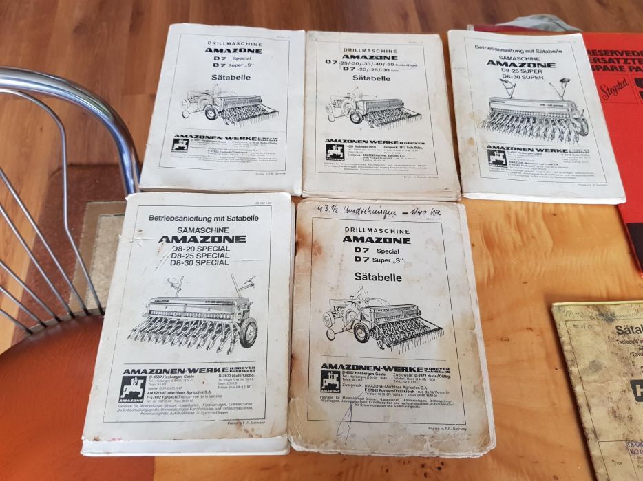 Tabela Tabele wysiewu do siewników Amazon, Hassia, Nordsten, i inne