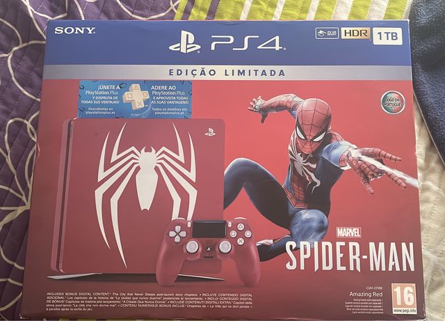 Consola PS4 Slim Spiderman - Ediçāo Limitada