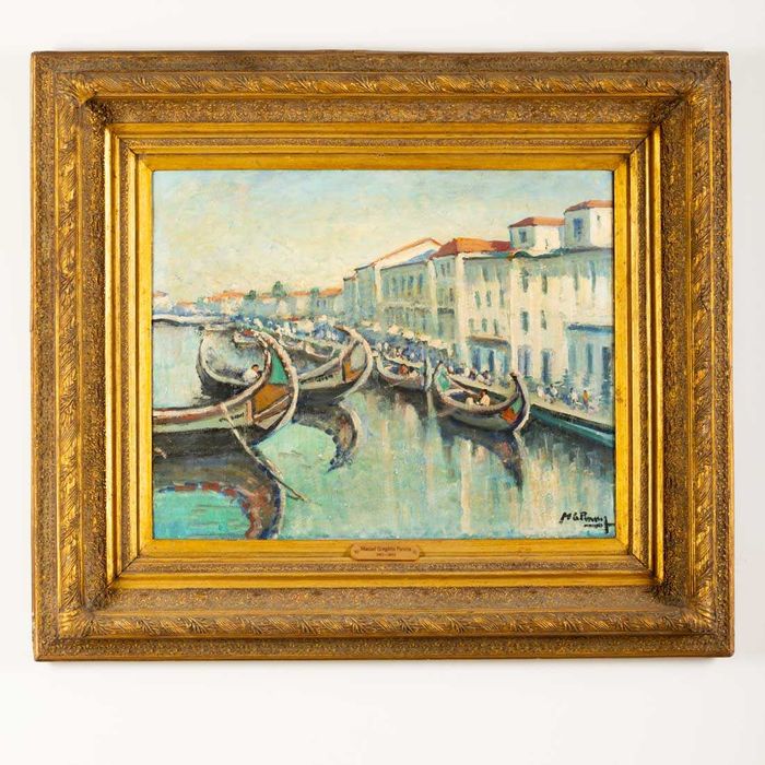 "Aveiro", óleo de Manuel Gregório Pereira