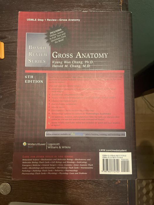 Gross Anatomy (Board Review Series), 6th Edition
