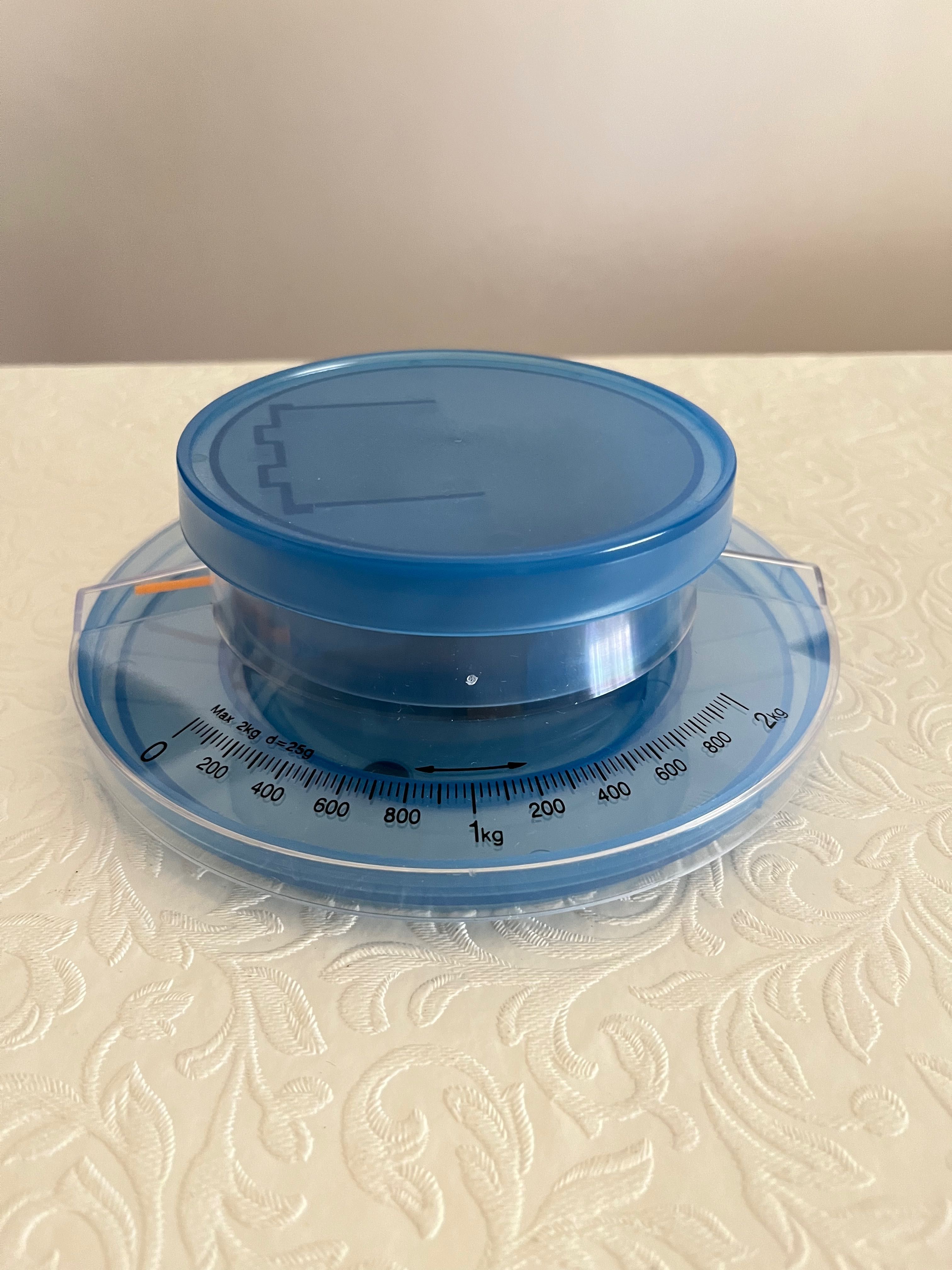 Balança de cozinha azul até 2 kg