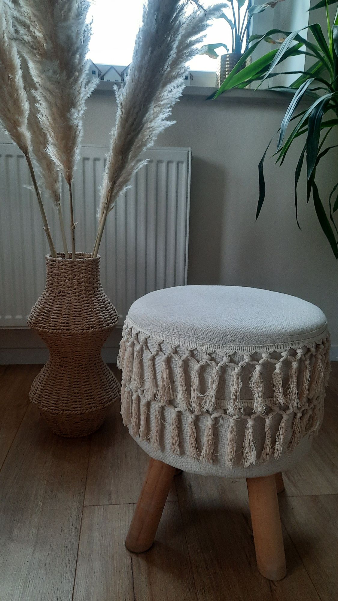 Taboret pufa boho
