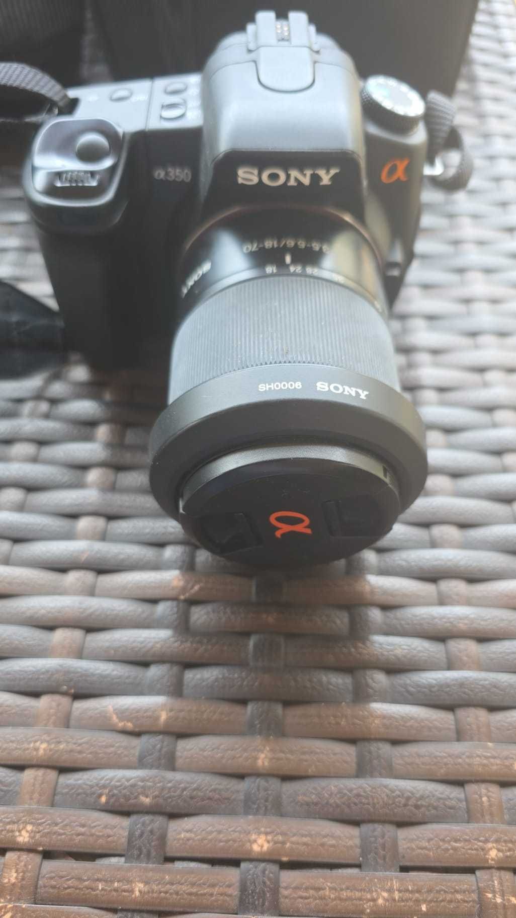 Aparat Sony alfa 350 komplet, plecak +2 teleobiektywy