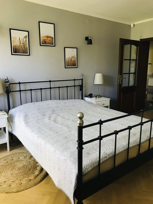 Rama łóżka Ikea czarna metalowa 160x200