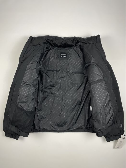 Куртка Bershka Puffer Jacket (S) чорна чоловіча пуховик