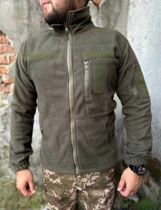Військова  тепла фліска тактична олива армійська флісова кофта олива