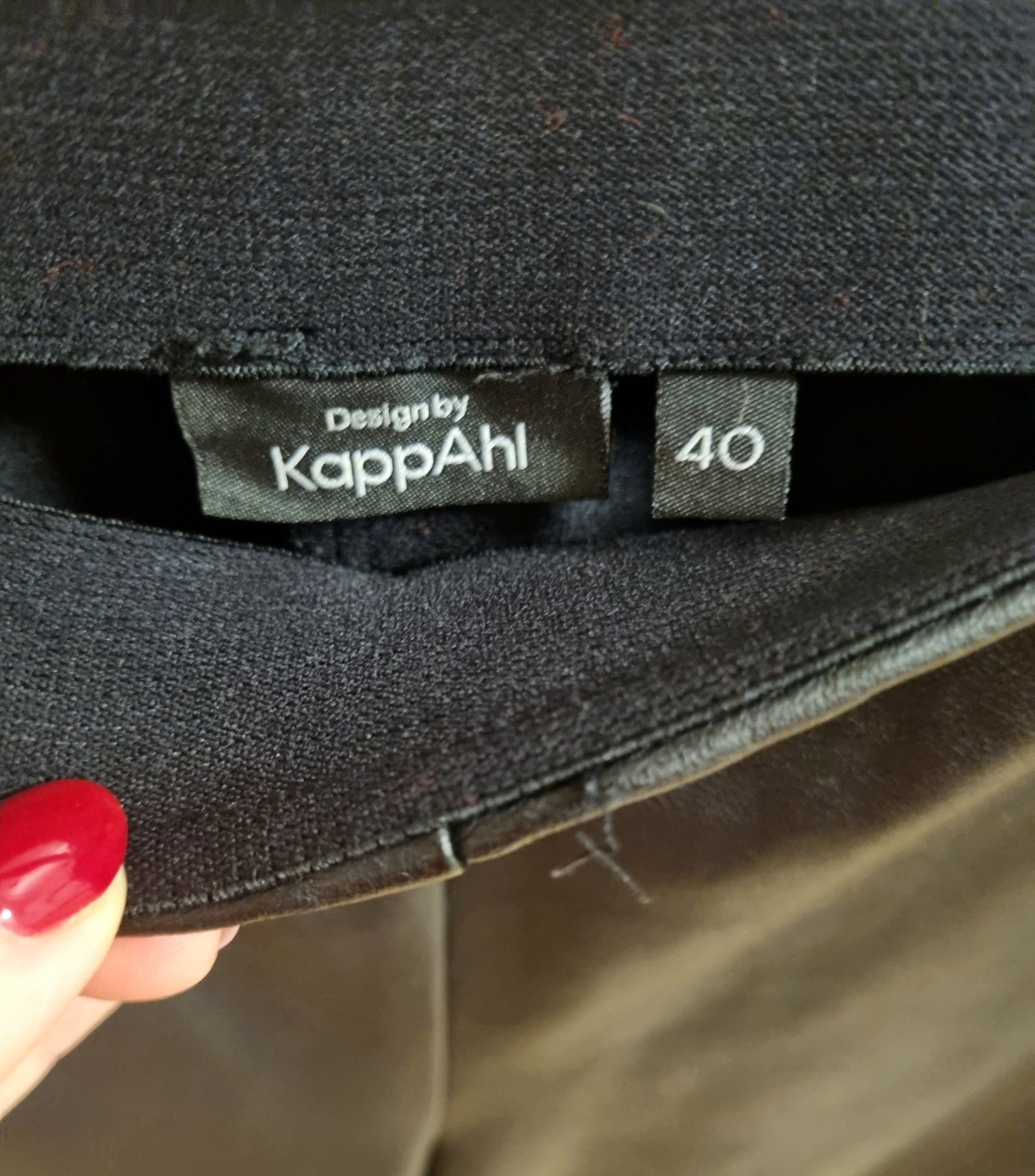 KappAhl czarne, spodnie, legginsy z imitacji skóry w roz. 40,