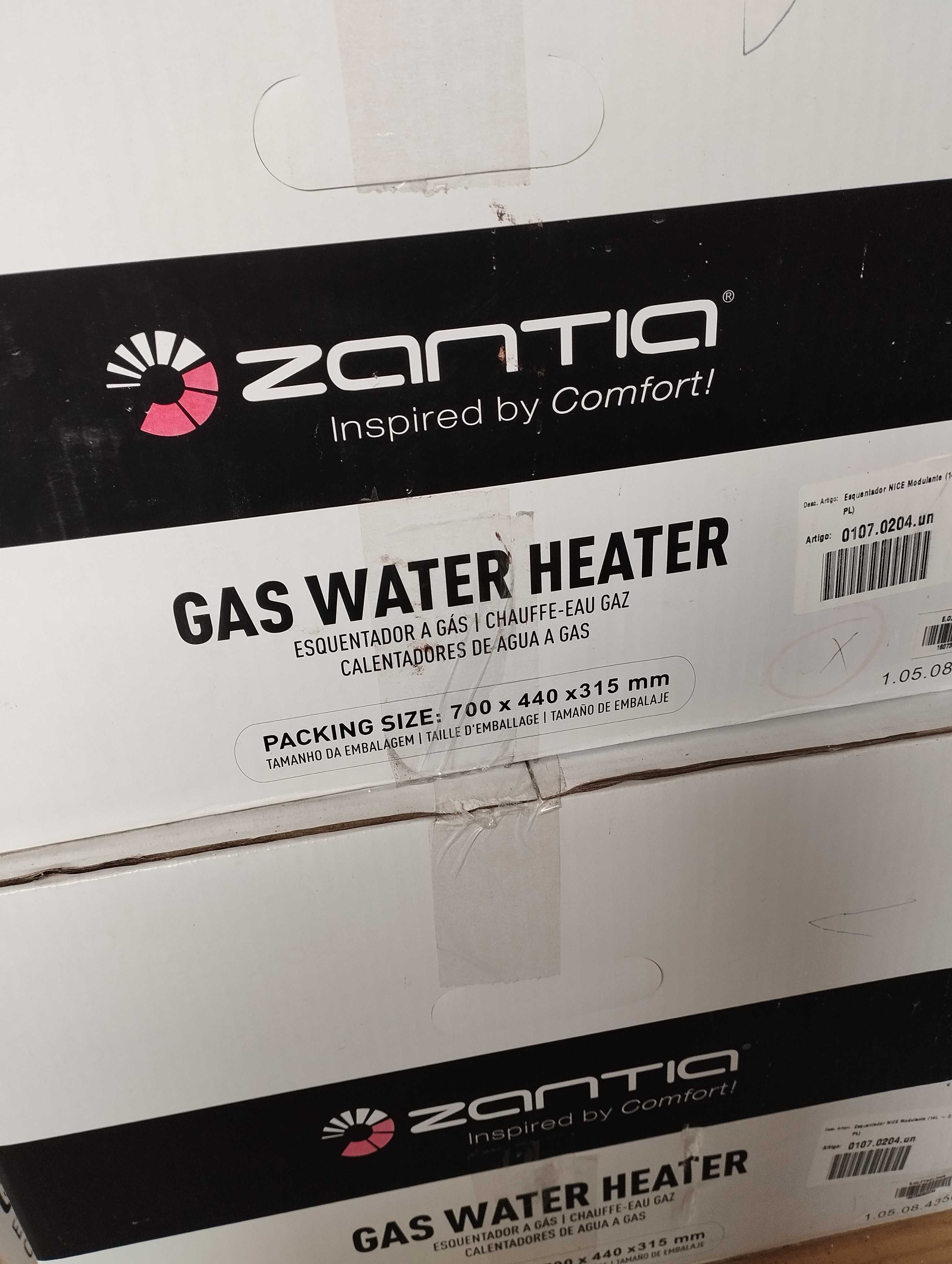 Esquentador a gás Zantia