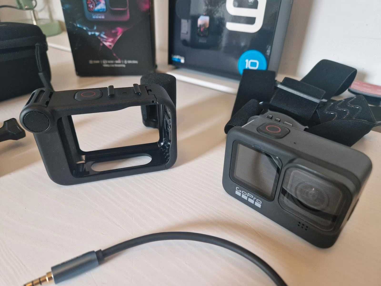 Zestaw GoPro Hero9 + Media Mod + 3 mikrofony + akcesoria –mało używane