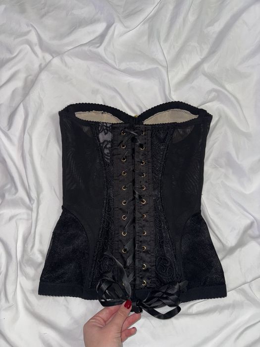 Корсет agent provocateur чорний мереживий