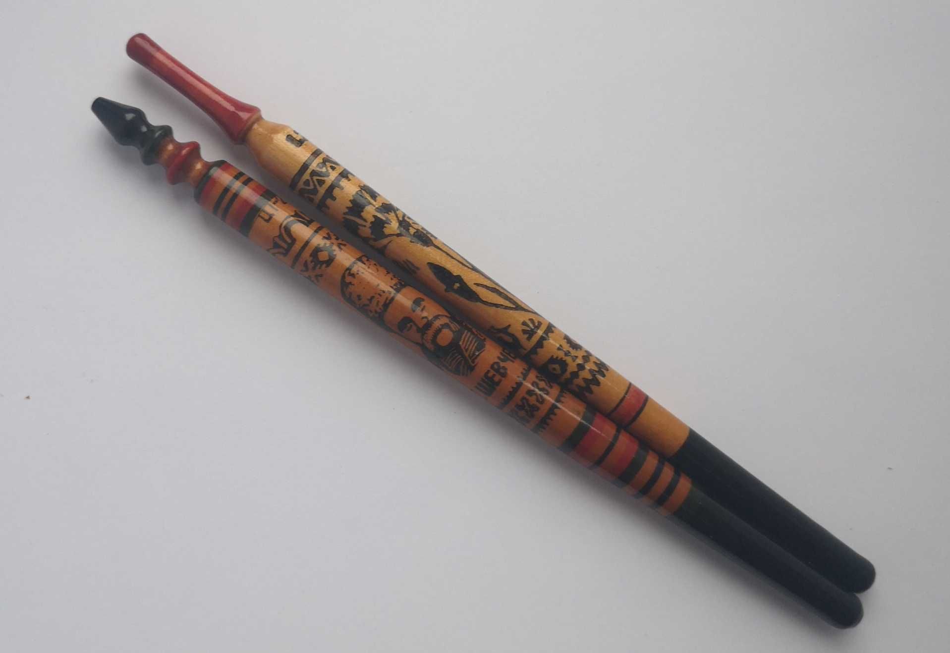 Сувенирная деревянная ручка шариковая Шевченко и цветы