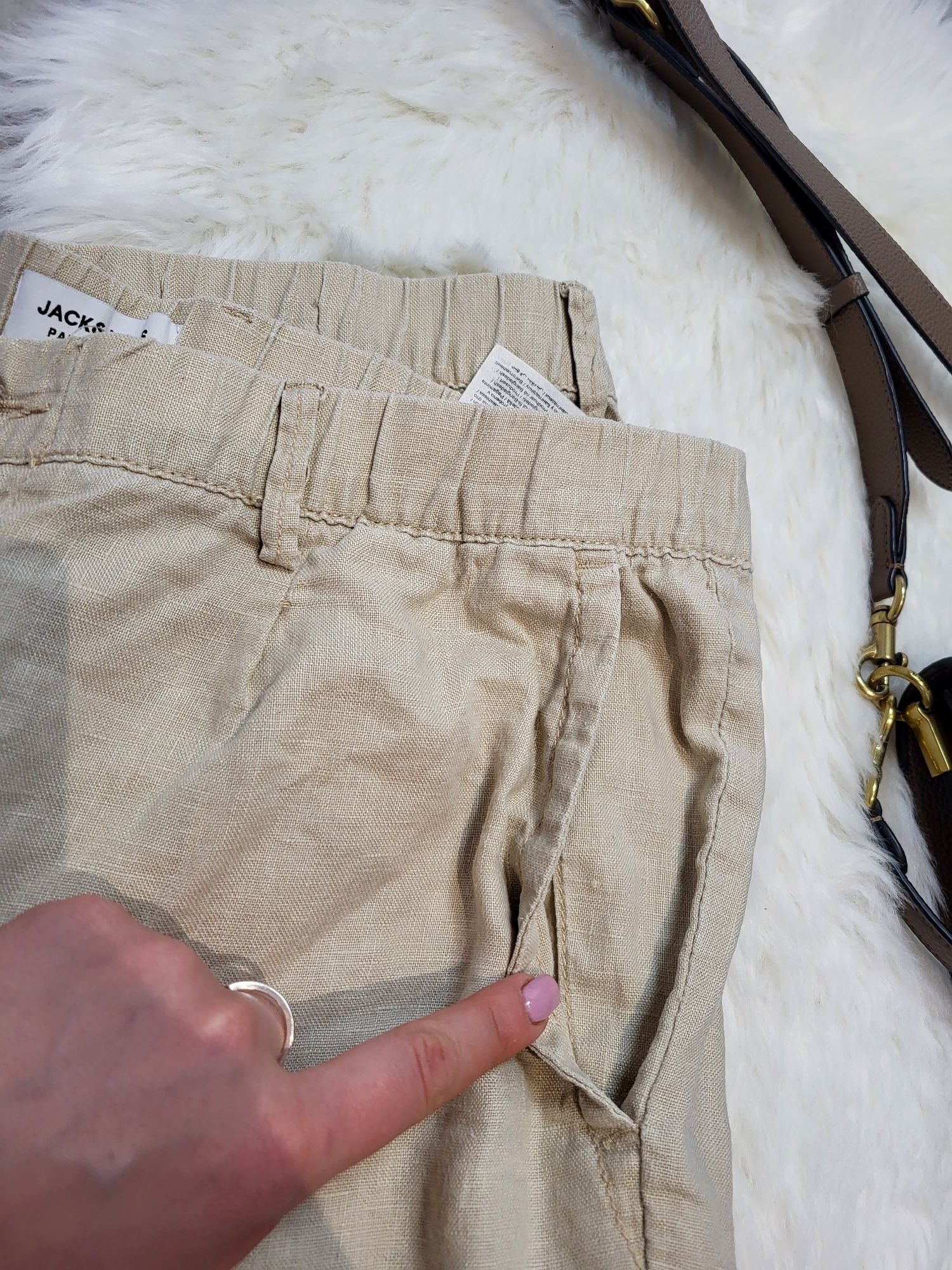 Lniane spodnie damskie Jack&Jones rozmiar XL