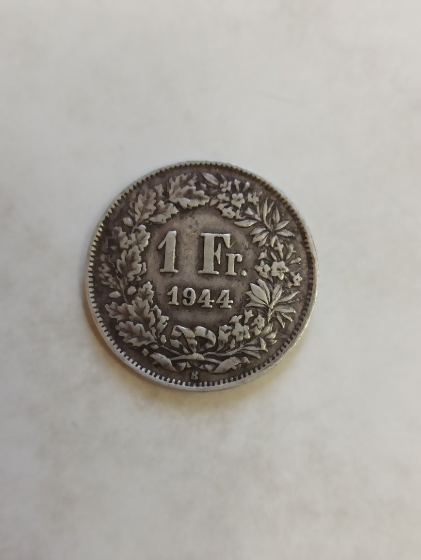 1 франк 1944 года,1/2 франка 1903 года Швейцария (серебро)