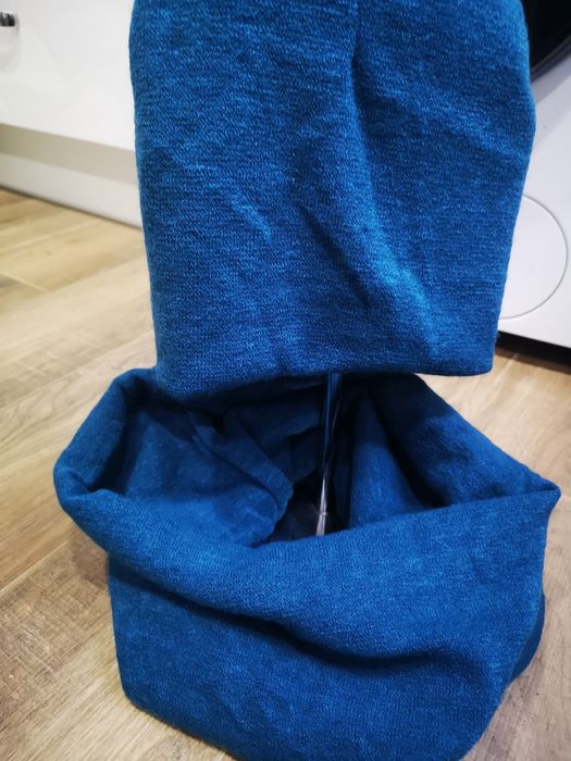 Komplet zestaw czapka i komin morski piękny nowy