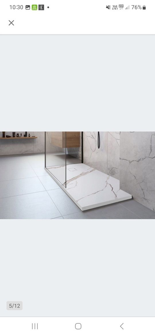 Brodzik Prysznicowy Magnum Carrara White Marmur 80 x 100 cm