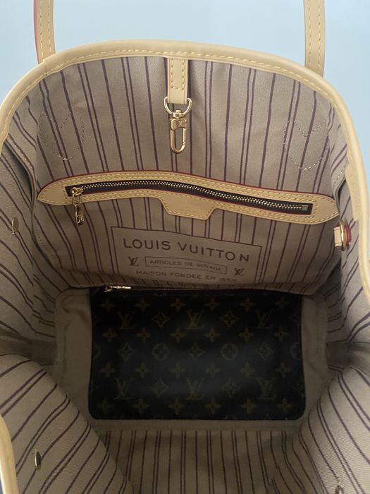 Louis Vuitton MM neverfull skóra naturalna