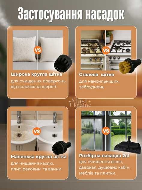 Пароочисник з насадками Steam Cleaner 2500Вт