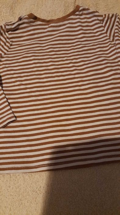 bluzka roz98cm w paski białobrązowe