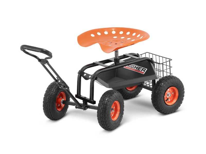 Wózek ogrodowy siedzisko ogrodowe jezdne taboret klęcznik HIGHER