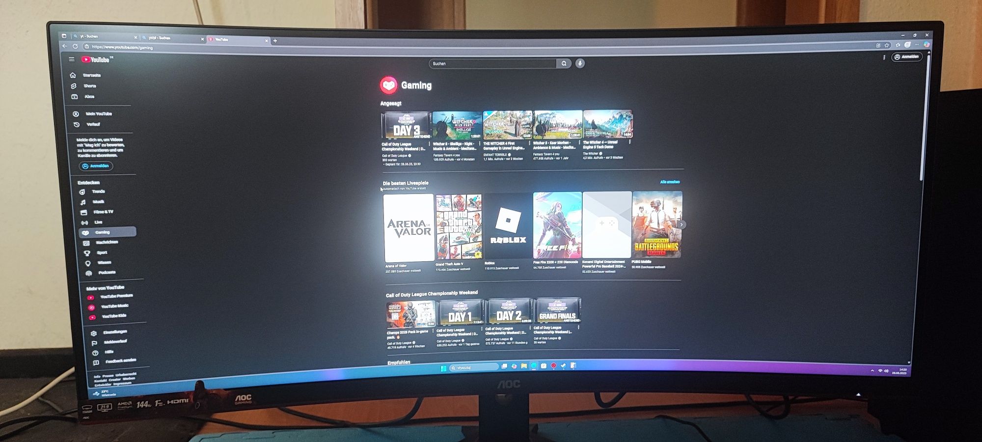 Monitor AOC 34 CU34G2XE 144hz 1ms VA WQHD