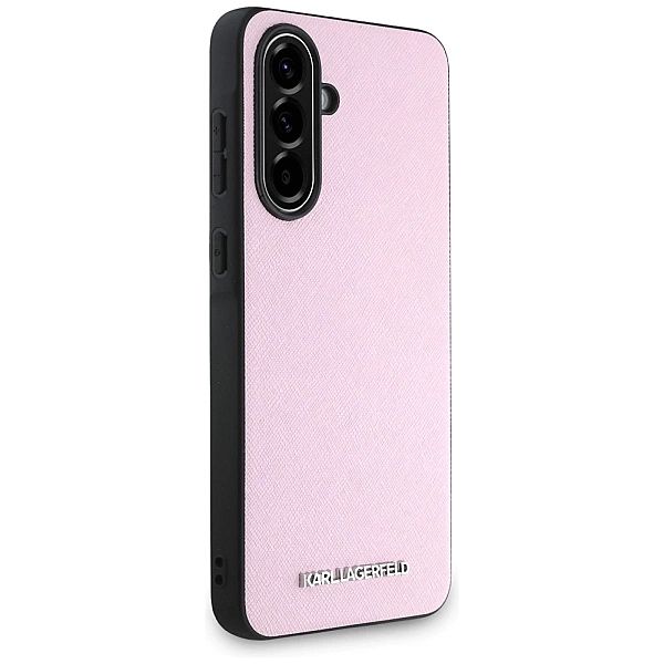 Etui Karl Lagerfeld Saffiano Metal Logo na Samsung Galaxy A56 - różowe