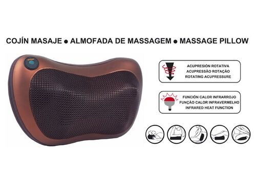 Almofada de massagem c/ função de calor/massagem shiatsu