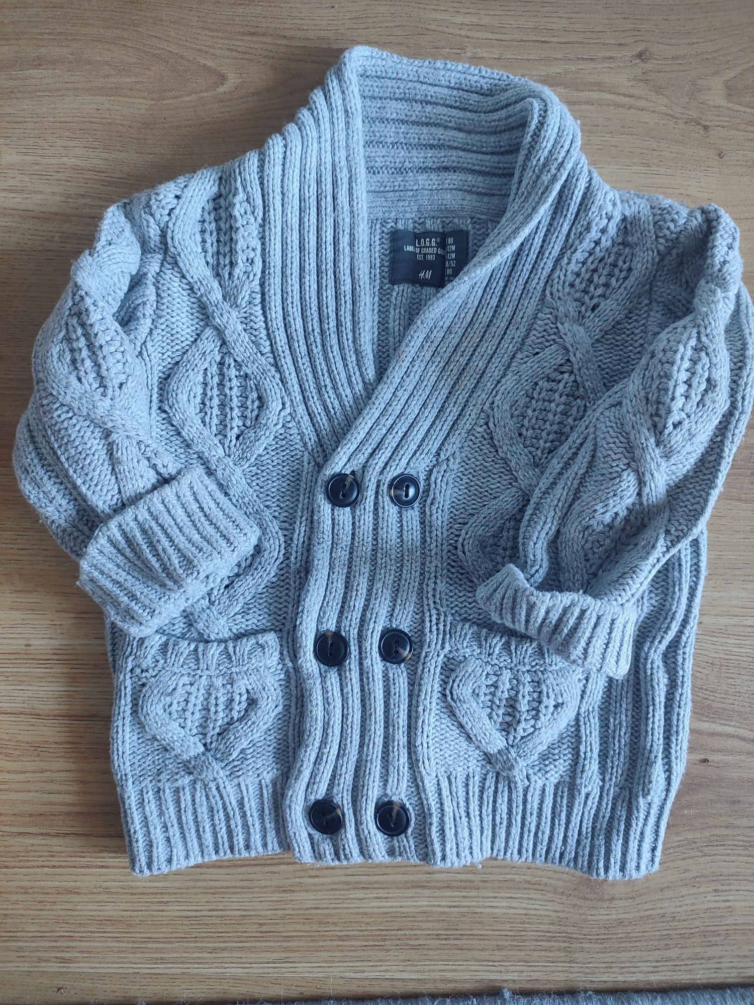 Gruby sweter 9-12 mc