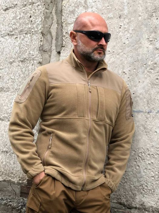 Тактична флісова кофта на застібці Single Sword Койот