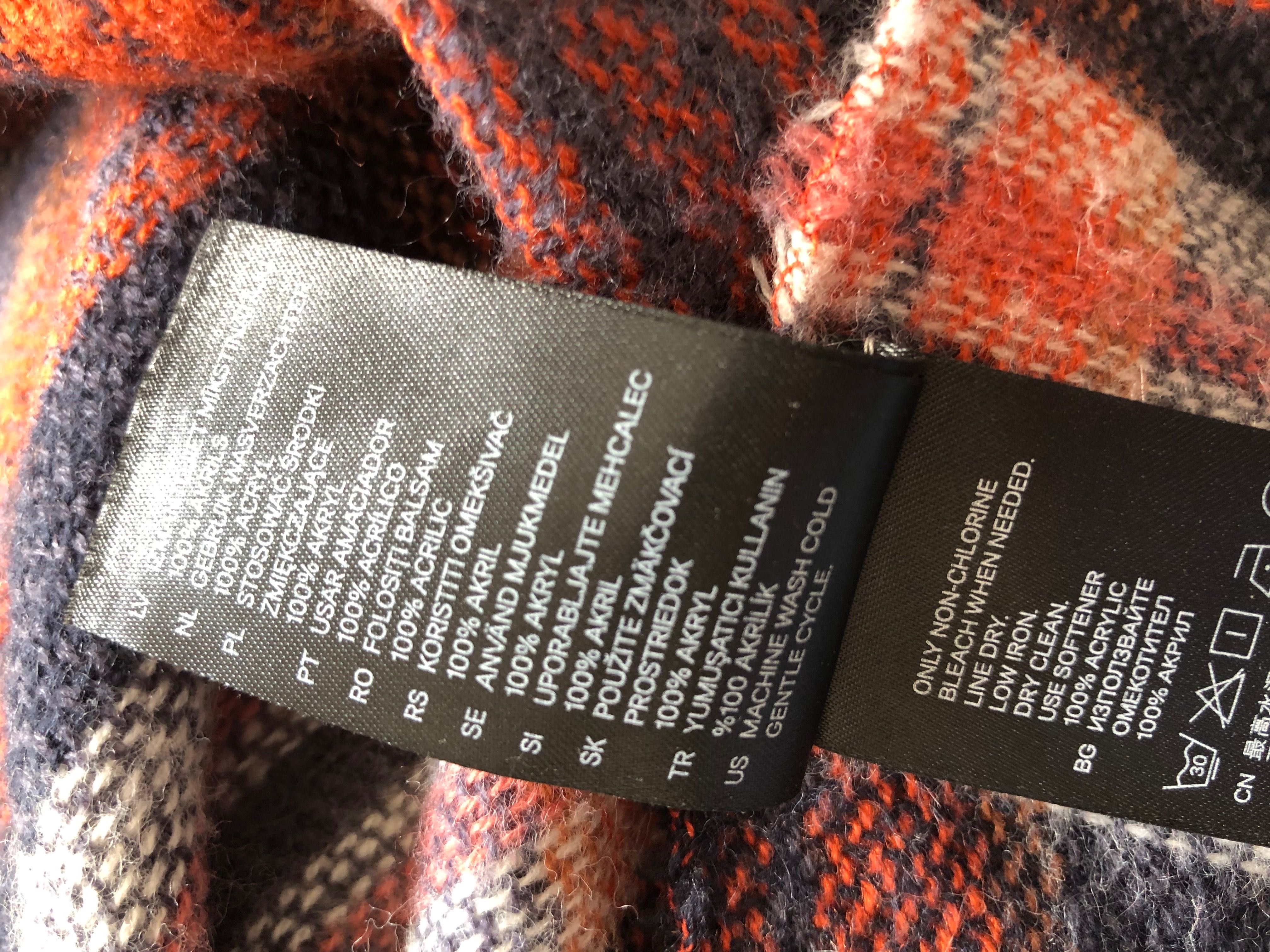Duży szal w kratkę H&M