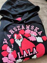 PLNY Warszawska lala bluza lisek hoodie kangurka z kapturem