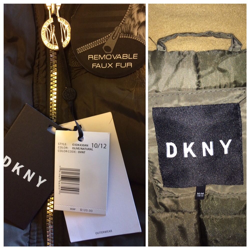 Новая удлинённая куртка курточка парка пальто DKNY, р.М 10/12