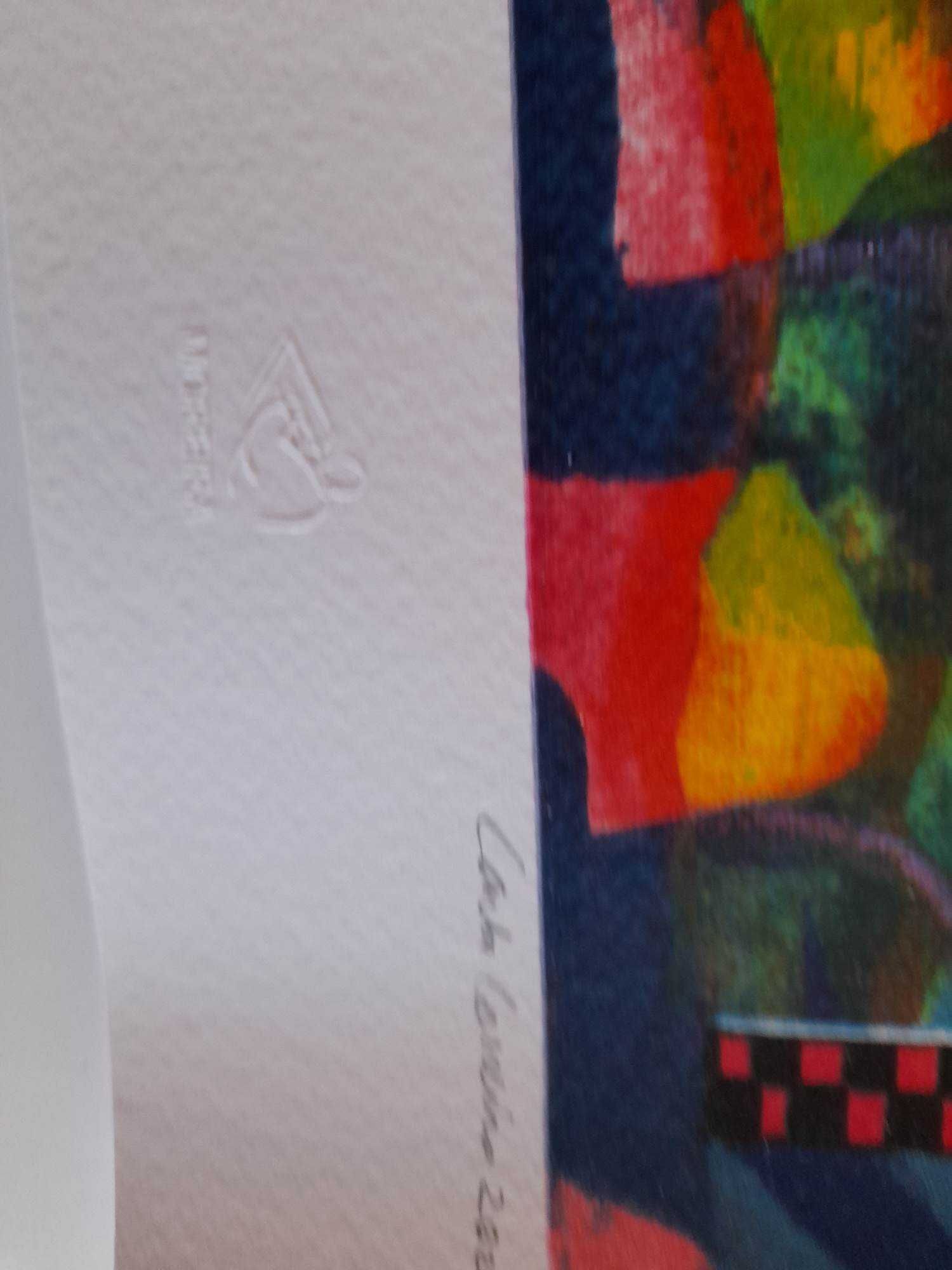 Jacinto Luís, serigrafia "Quiosque de Lisboa"