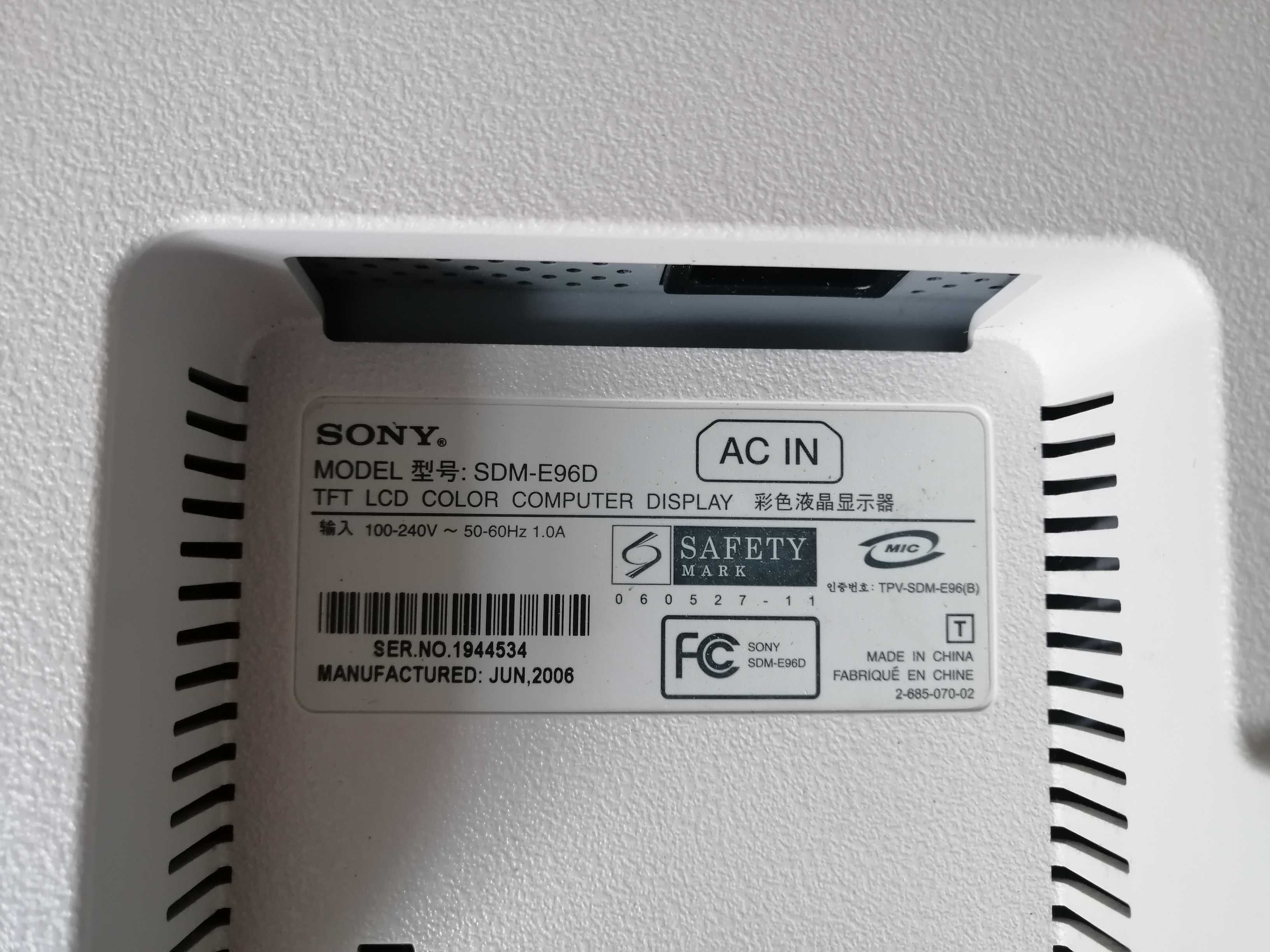 monitor sony smd 96d