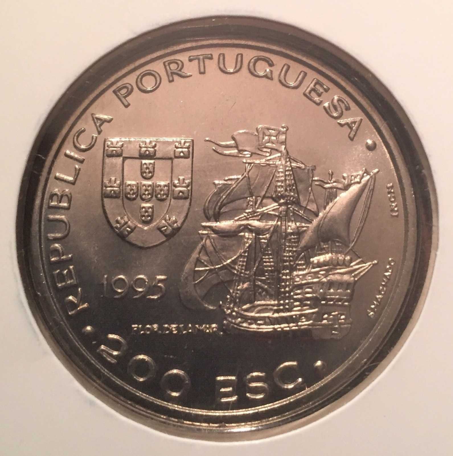 Livrete c/ moeda de 200$00 - Afonso de Albuquerque - Malaca - 1995