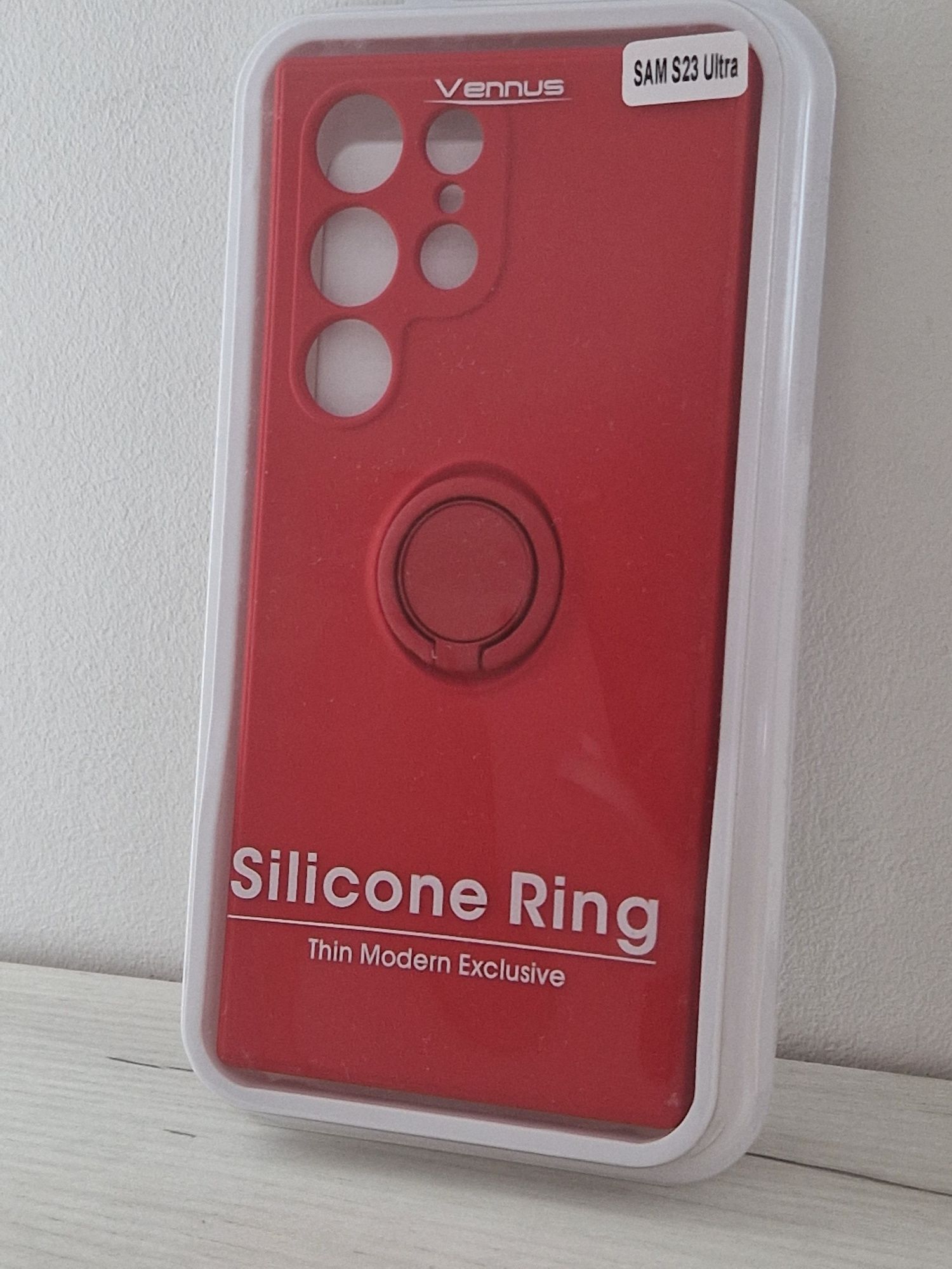 Vennus Silicone Ring do Samsung Galaxy S23 Ultra Czerwony