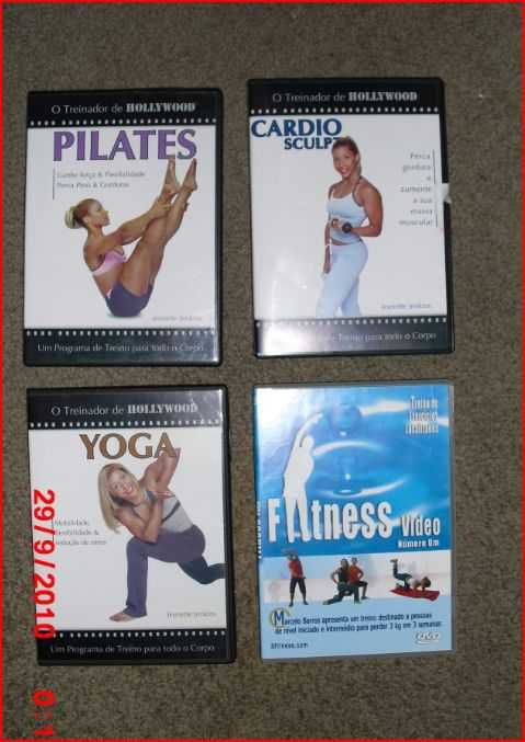 Dvs de Fitness,Yoga,Pilates,Cardio,Tai-Chi,Saúde (ou troco)
