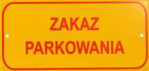 Tablica Mała 10*20Cm Zakaz Parkowania