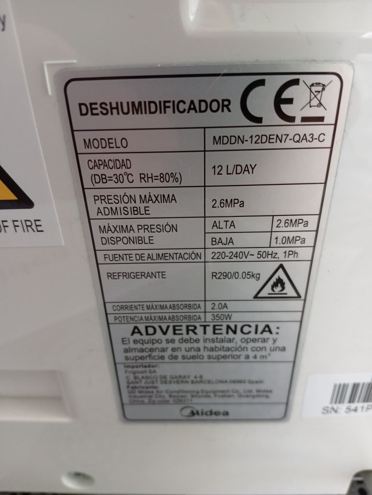 Осушувач повітря Midea MDDN12den7 QA3C.