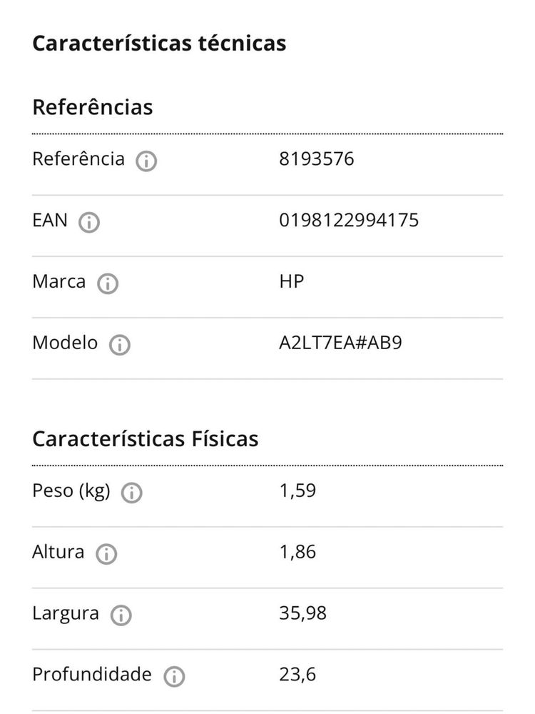 VENDO Portatil HP 15.6 Intel Core i7