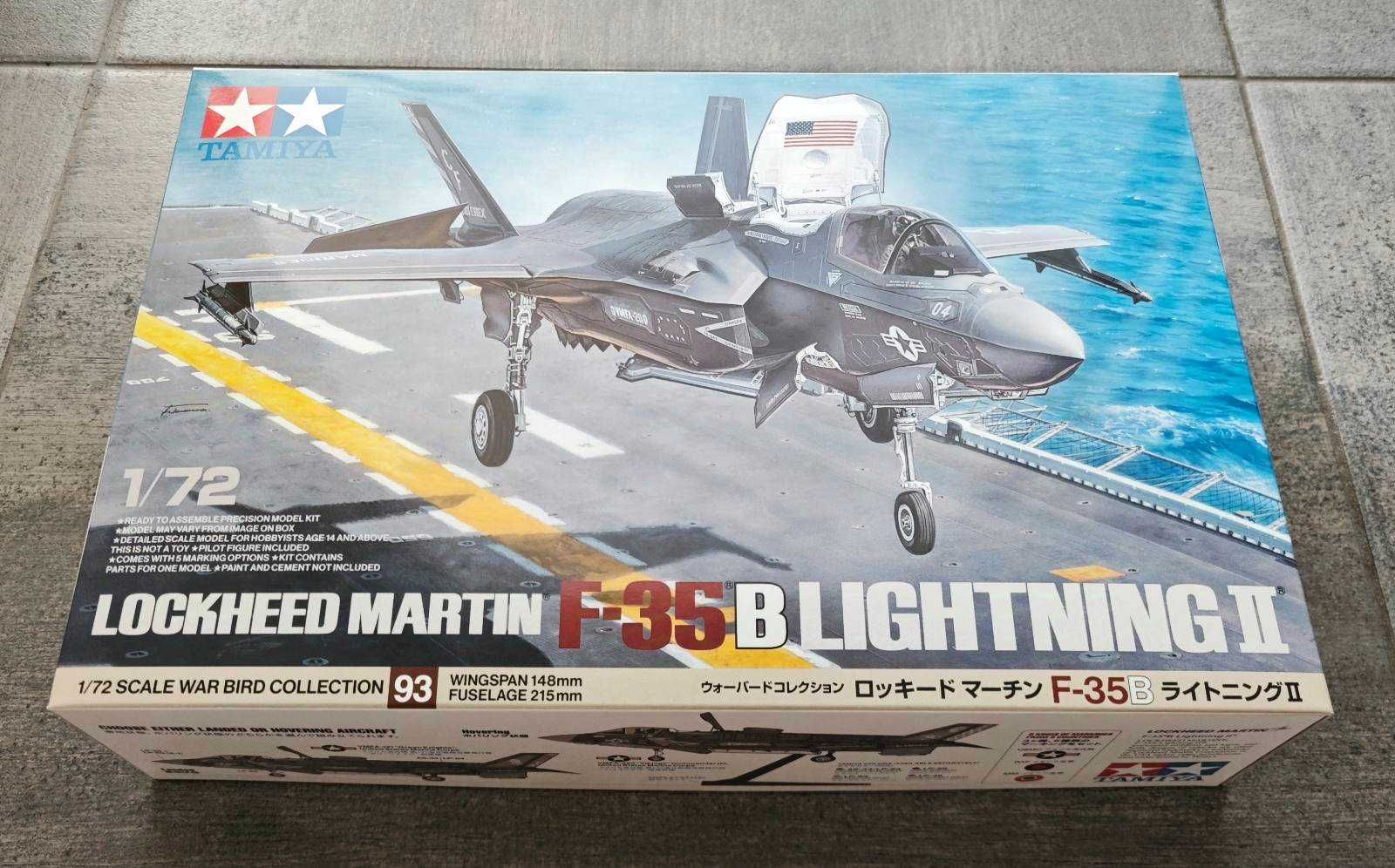 Збірна масштабна модель Tamiya Lockheed Martin F-35B Lightning II 1/72