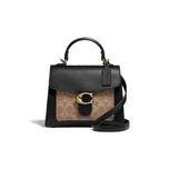 Сумка Coach Tabby Top Handle 20 in Signature Canvas Tan Black