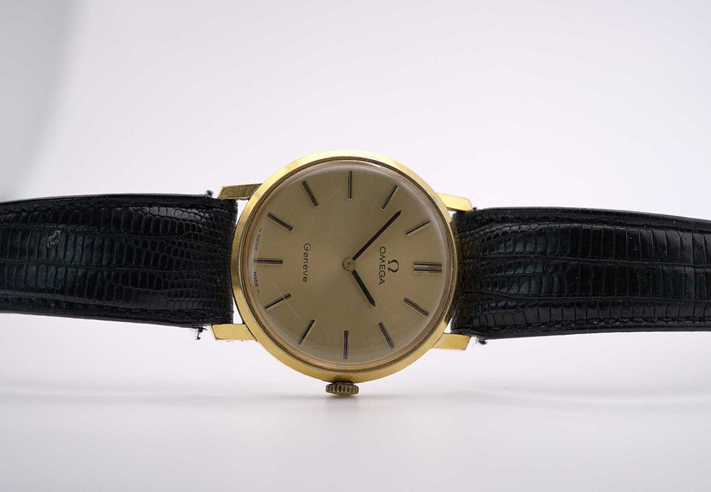 Pozłacany zegarek męski Omega Geneve manual 33 mm cal. 620 ORYGINAŁ!