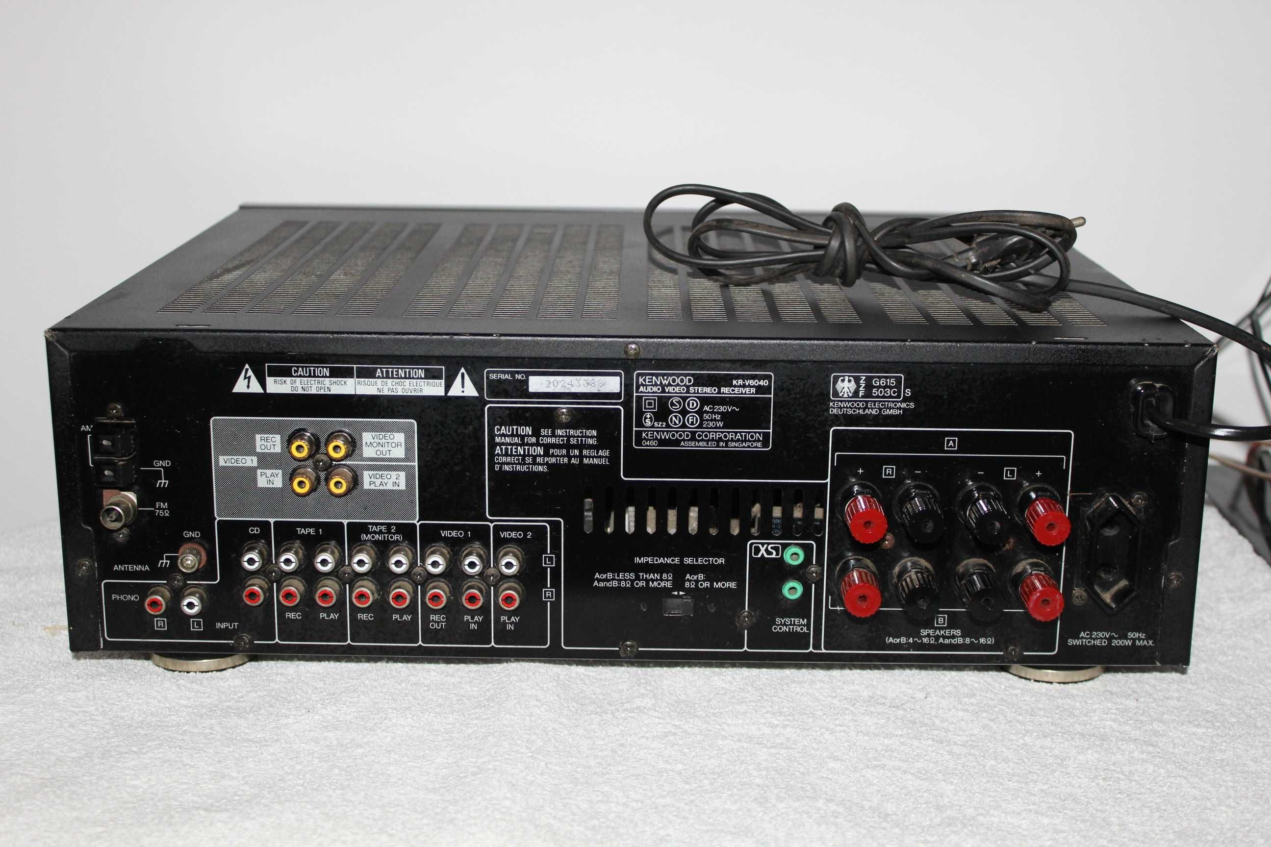 KENWOOD KR-V6040 Mocny amplituner wzmacniacz stereo hi-fi Wysyłka