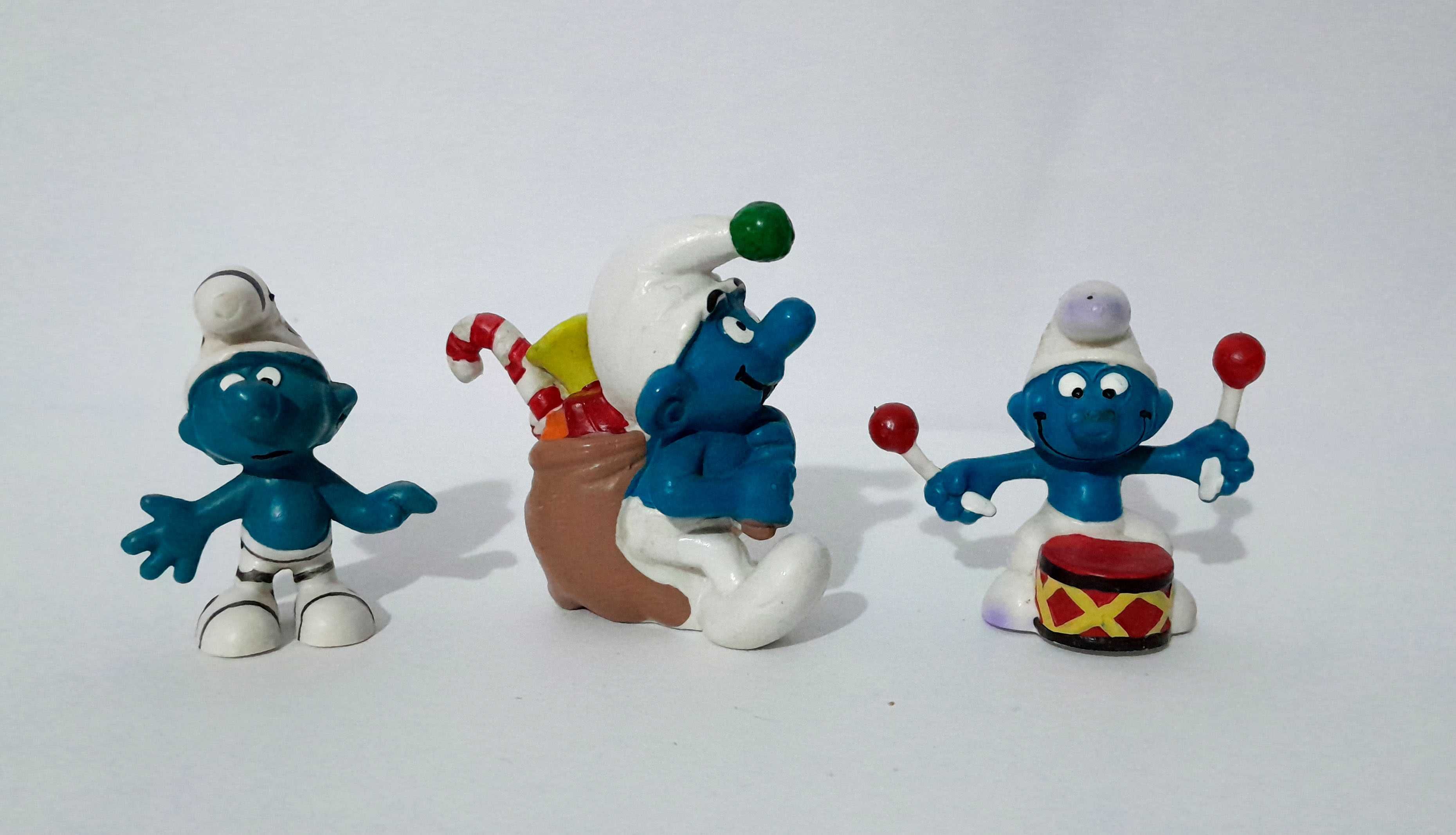 Smurfs / Estrunfes: 3 Bonecos e Casa dos anos 70/80 (Atualizado)
