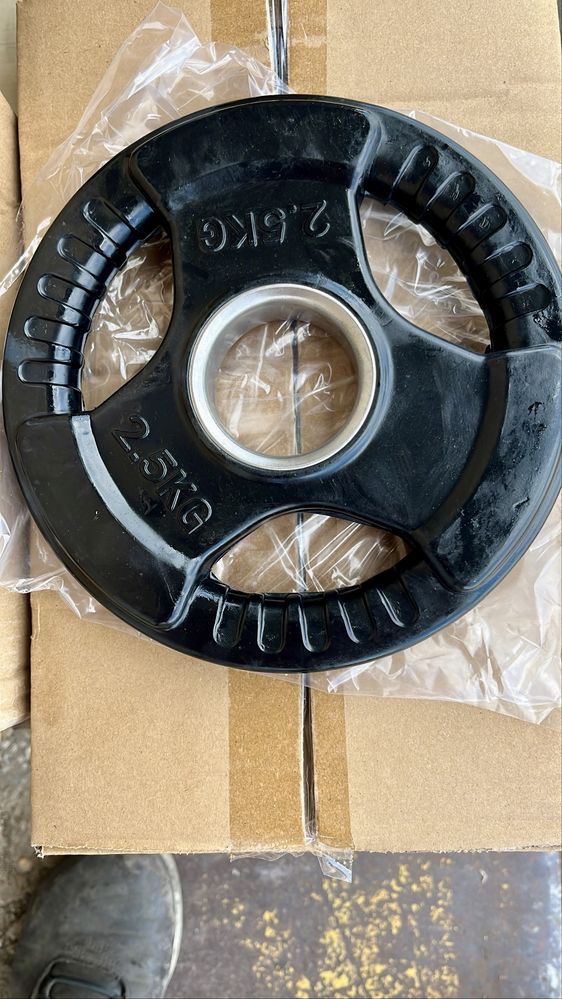Obciążenia olimpijskie gumowane fi50 „kierownica” – wagi 2,5-20 kg